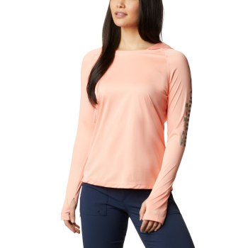 Columbia PFG Tidal Heather, Sudaderas Con Capucha Rosas Para Mujer | 407319-DUW